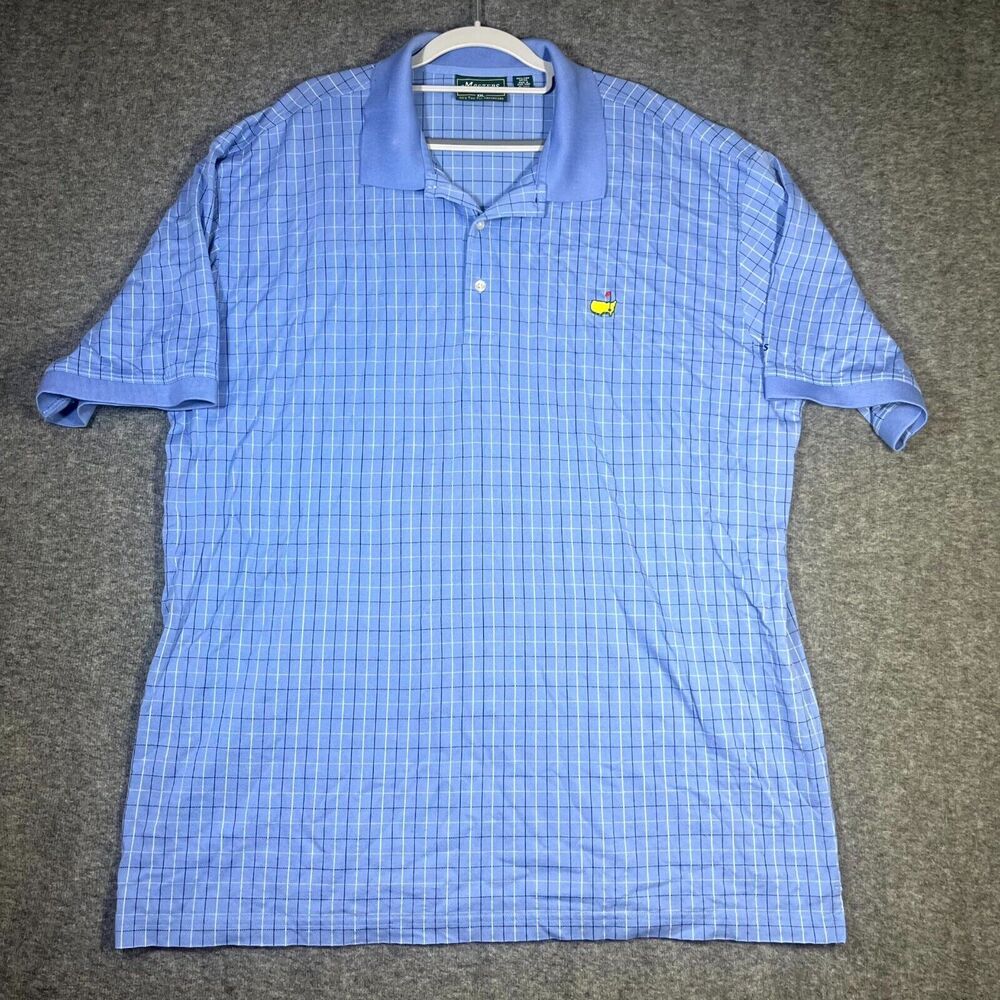 Masters Collection Polo Shirt Mens Large XXL Blue Pima Cotton Short Sleeve